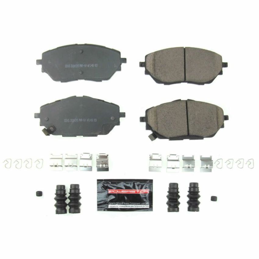 PowerStop Z23-2065 PowerStop - Z23 Daily Driver Carbon-Fiber Ceramic Brake Pads with Hardware Kit