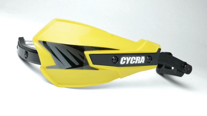 Cycra 1CYC-7801-55 Vortex Hand Guard/w Universal U-Clamps - Yellow