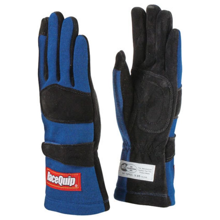 RACEQUIP RQP355025 Gloves Double Layer Large Blue SFI