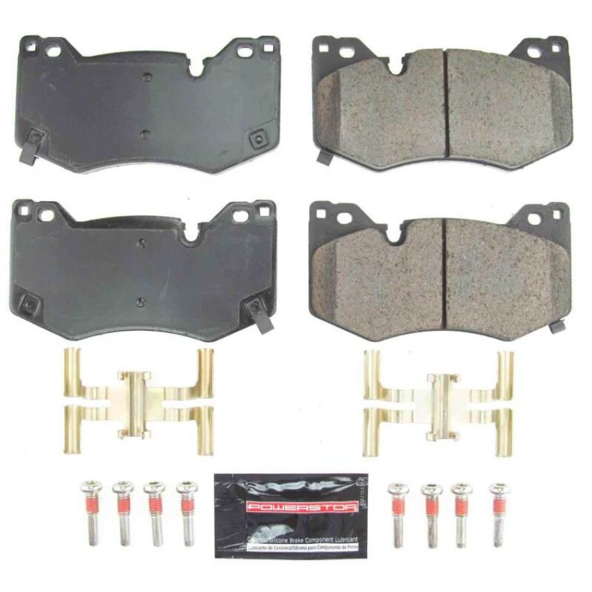PowerStop Z23-8009 PowerStop - Z23 Daily Driver Carbon-Fiber Ceramic Brake Pads with Hardware Kit