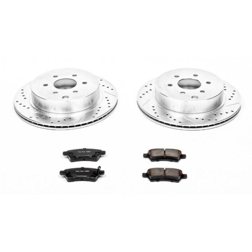 PowerStop K147 Z23 Daily Driver Carbon-Fiber Ceramic Brake Pad and Drilled & Slotted Rotor Kit