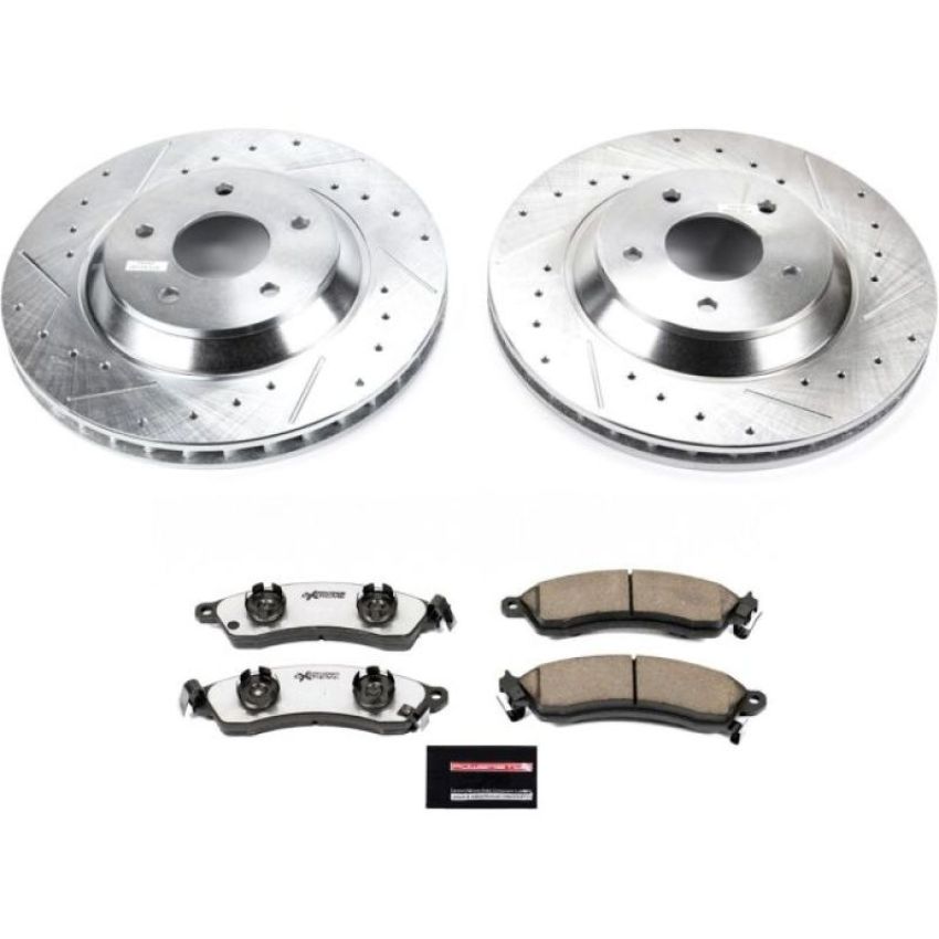 PowerStop K4913-26 Z26 Street Performance Ceramic Brake Pad and Drilled & Slotted Rotor Kit