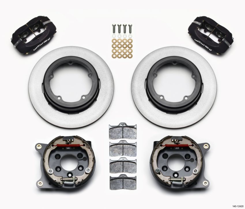 Wilwood 140-12420 Forged Dynalite P/S Park Brake Kit Strange Eng Floater 3.49in Offset