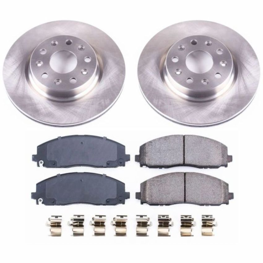 PowerStop KOE7941 OE Stock Replacement Low-Dust Ceramic Brake Pad and Rotor Kit