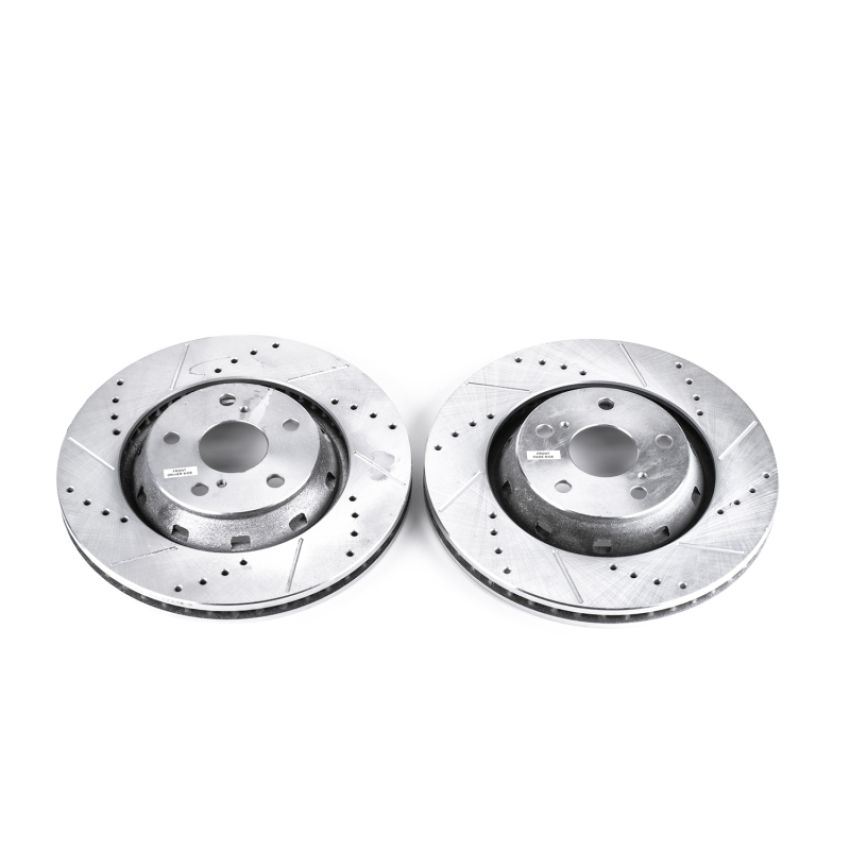 PowerStop JBR1390XPR PowerStop Evolution Performance Drilled, Slotted & Plated Brake Rotor Pair