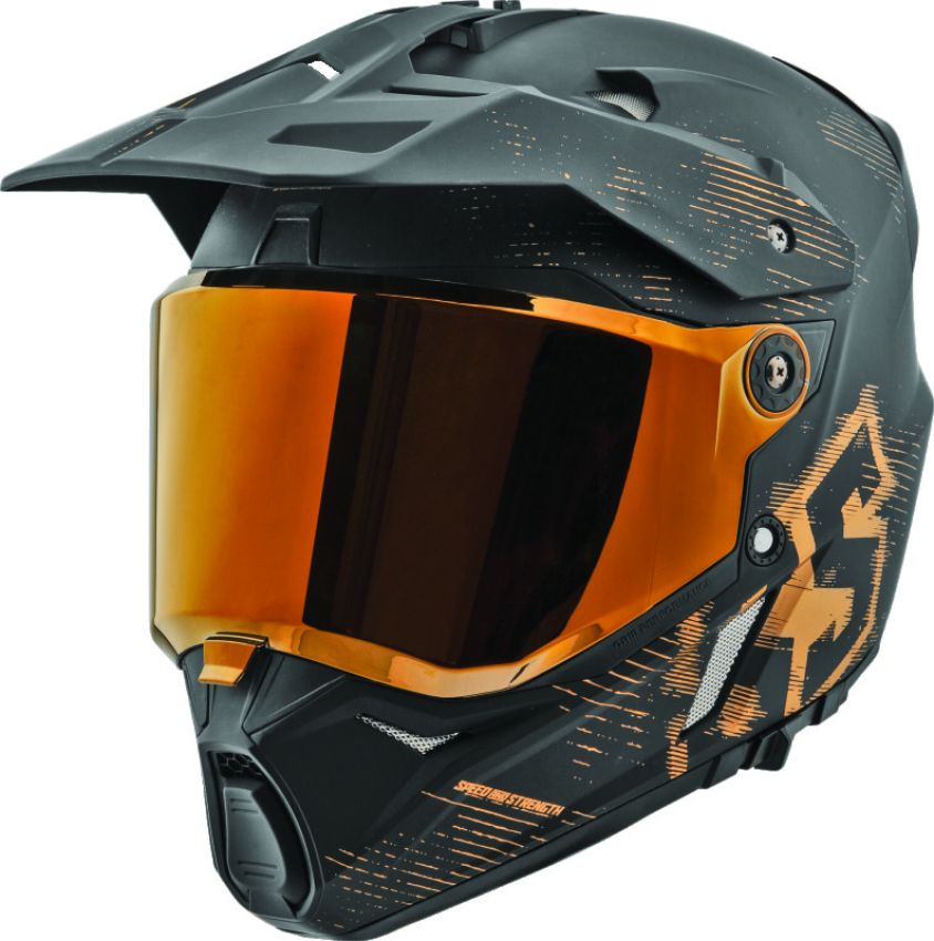 Speed and Strength 885512 SS2600 Fame and Fortune Helmet Black/Gold - Medium