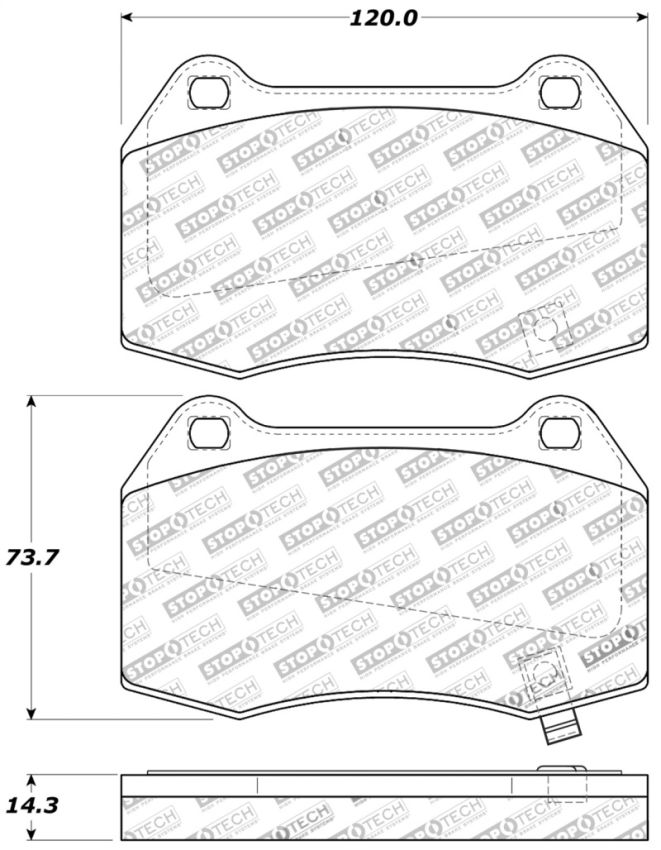 Stoptech 309.09600 Performance 02-07 350z/G35 w/ Brembo Front Brake Pads