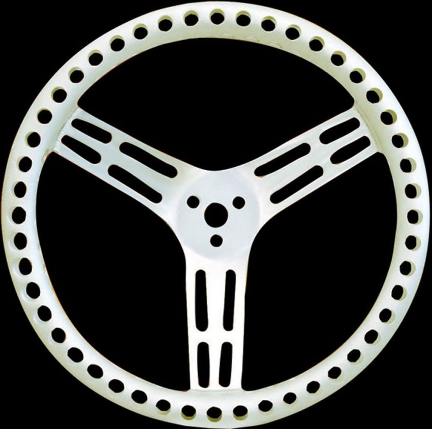 LONGACRE LON52-56835 Steering Wheel 14in Dished Drilled Natural