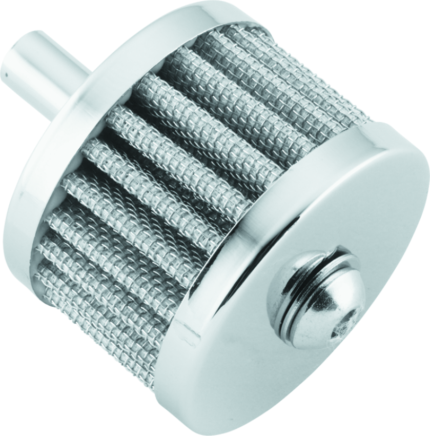 Bikers Choice 489894 Chrome 3/8 Inch Breather Filter With Bolt