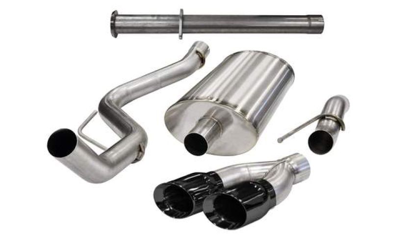 CORSA Performance 14760BLK Corsa 2011-2014 Ford F-150 Raptor 6.2L V8 145in Wheelbase Black Xtreme Cat-Back Exhaust