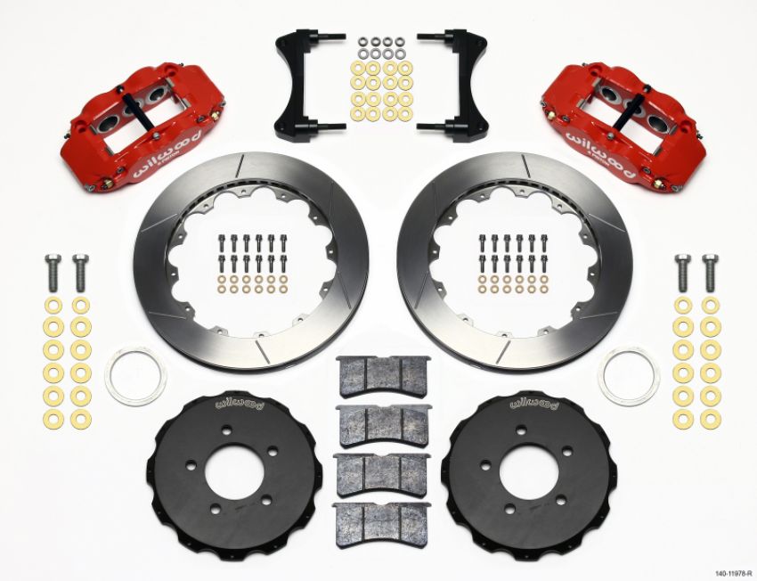 Wilwood 140-11978-R Narrow Superlite 6R Front Hat Kit 12.88in Red 2006-Up Civic / CRZ