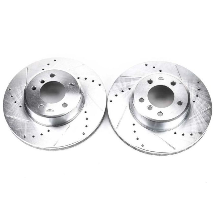 PowerStop EBR870XPR PowerStop Evolution Performance Drilled, Slotted & Plated Brake Rotor Pair