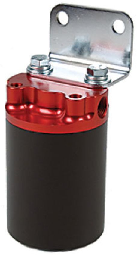 Aeromotive 12319 Canister Fuel Filter - 3/8 NPT/100-Micron (Red Housing w/Black Sleeve)