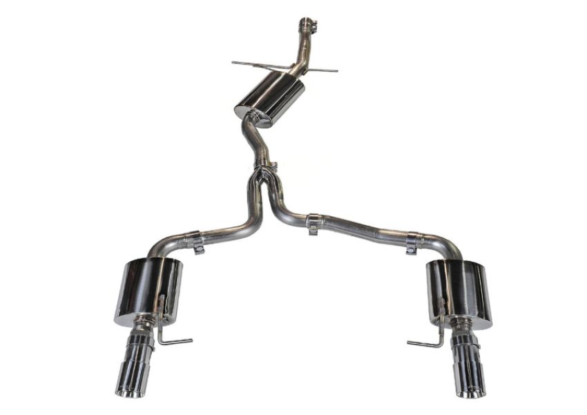 AWE Tuning 3015-32030 Audi B8 A4 Touring Edition Exhaust - Dual Outlet Polished Silver Tips