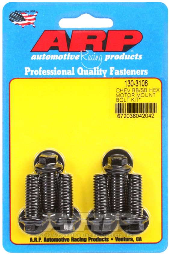 ARP ARP130-3106 Motor Mount Bolt Kit 6pt. Chevy