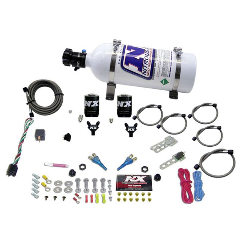 Nitrous Express 20616-05 DUAL NOZZLE SPORT COMPACT SYSTEM W/ 5LB BOTTLE (35-50-75HP)