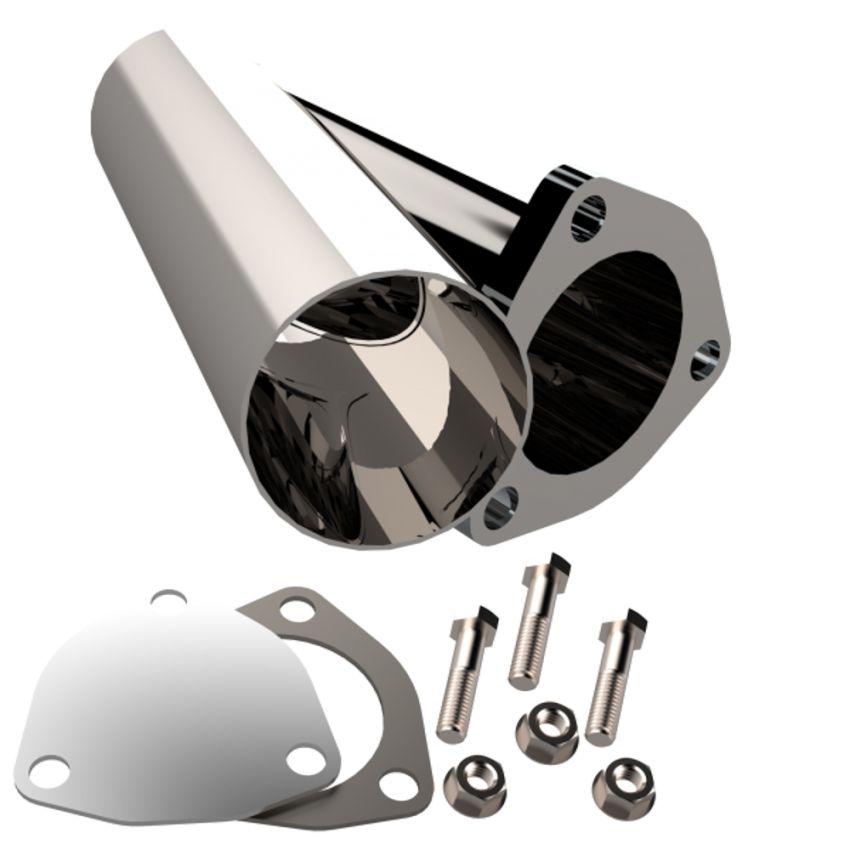 QTP 10250 2.5in Weld-On QTEC Exhaust Cutout Y-Pipe