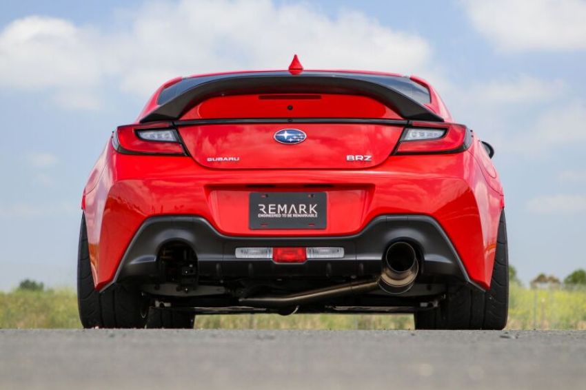 Remark RK-C1063T-04TF Subaru 2022 BRZ Catback Exhaust - R1 Spec Single - Exit Full Titanium