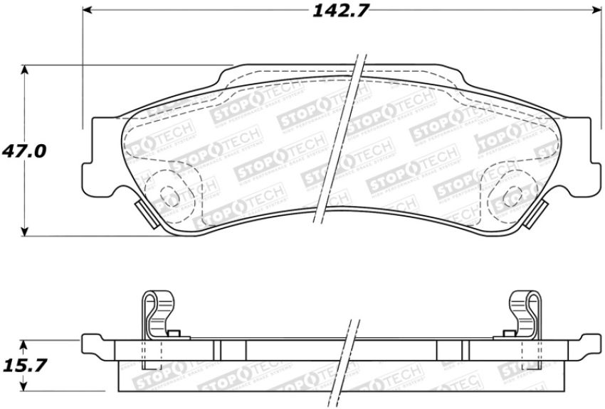 Stoptech 305.07290 Street Select Brake Pads