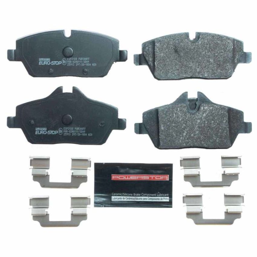 PowerStop ESP2188 EuroStop ECE-R90 Certified Brake Pad Set
