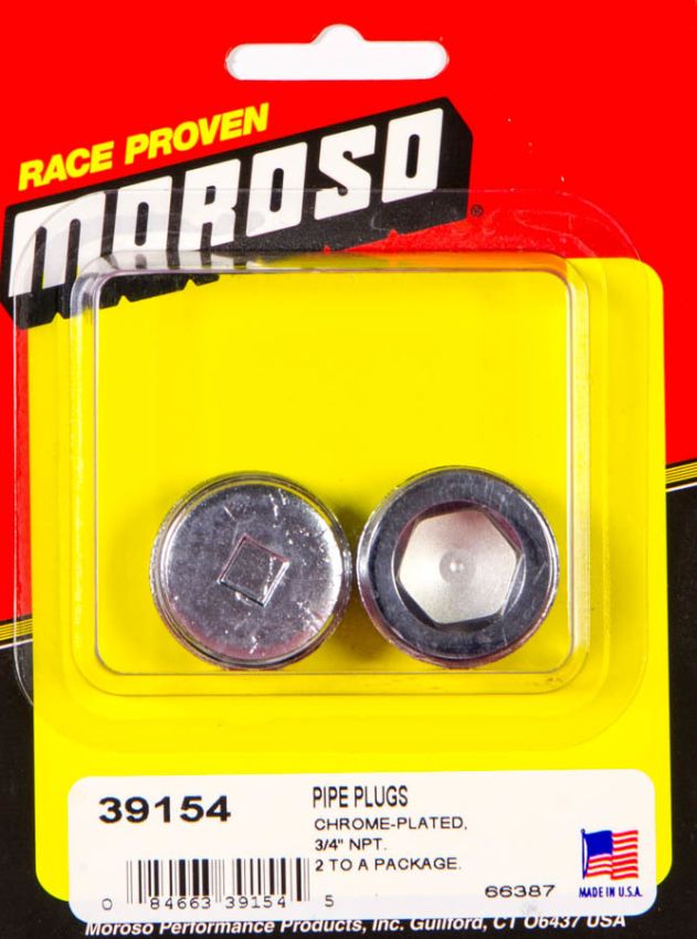 MOROSO MOR39154 3/4in. NPT Chrome Pipe Plug 2 Per Package