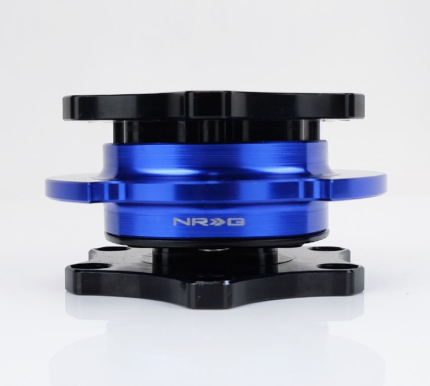 NRG SRK-R200BK-BL Race Short Hub Datsun - Black Body Blue Ring