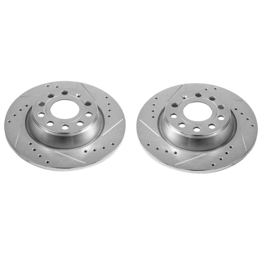 PowerStop EBR1202XPR PowerStop Evolution Performance Drilled, Slotted & Plated Brake Rotor Pair