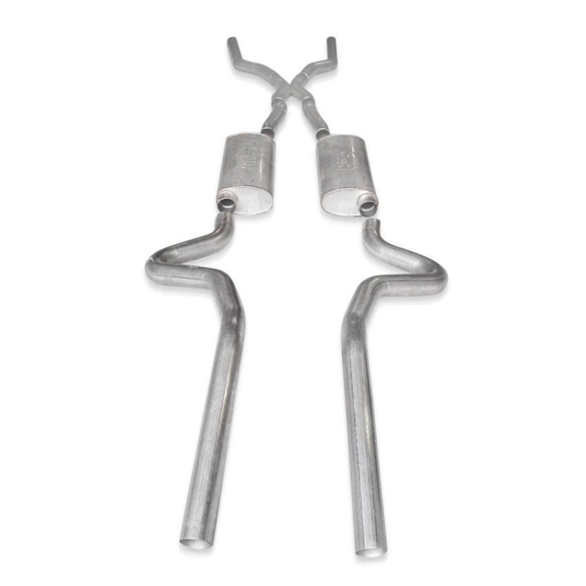 Stainless Works CV6872LSD Chevy Chevelle LS1 Hot Rod 1968-72 Exhaust 3in Stainless Turbo Mufflers