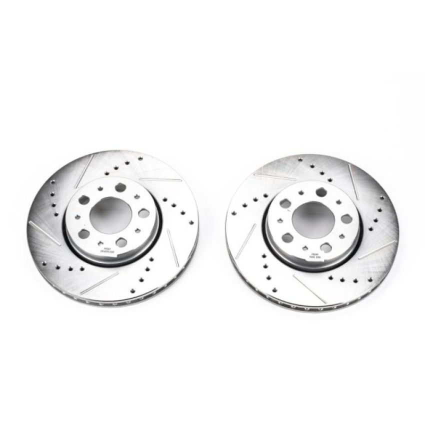 PowerStop EBR642XPR PowerStop Evolution Performance Drilled, Slotted & Plated Brake Rotor Pair