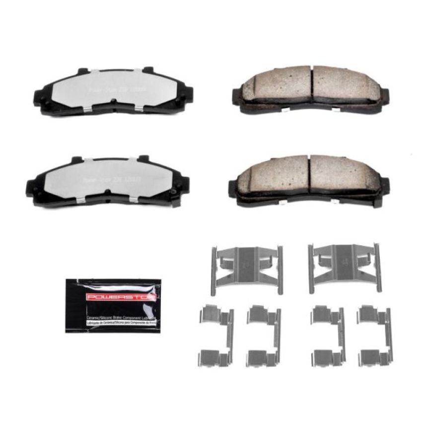PowerStop Z36-652 PowerStop - Z36 Truck and SUV Carbon-Fiber Ceramic Brake Pads with Hardware Kit