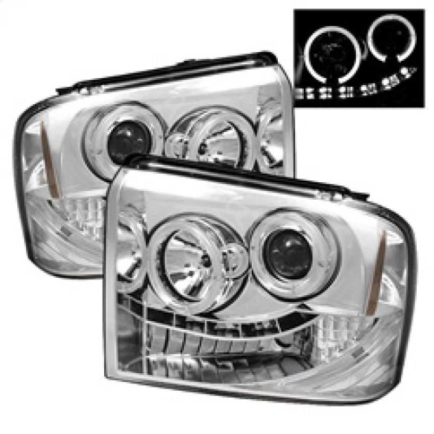 SPYDER 5010551 Projector Headlights - LED Halo - Chrome