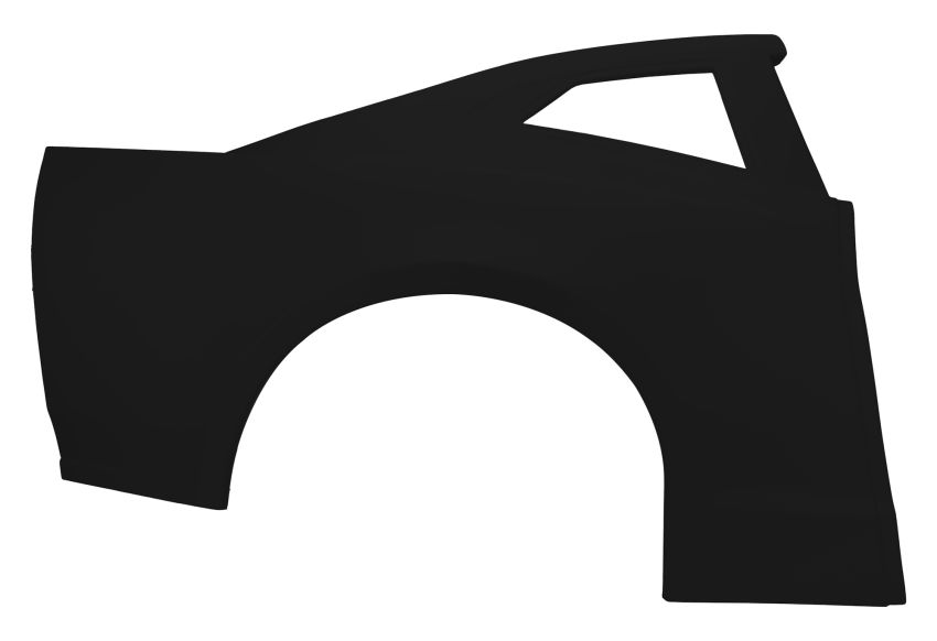 FIVESTAR FIV33131-27151-BR Quarter Panel RH Black Stock Car Plastic