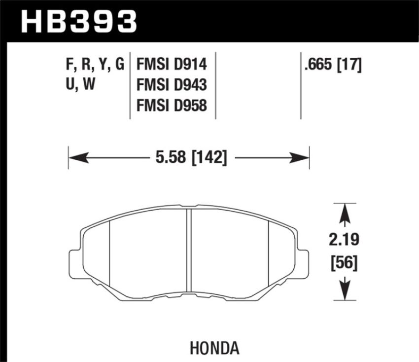 Hawk Performance HB393F.665 HPS Disc Brake Pad
