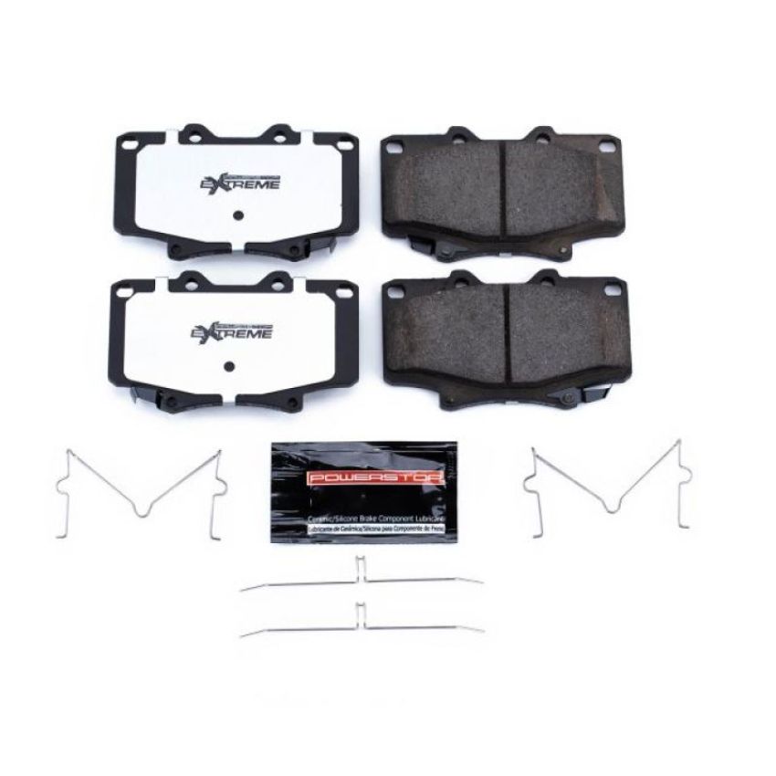 PowerStop Z36-502 PowerStop - Z36 Truck and SUV Carbon-Fiber Ceramic Brake Pads with Hardware Kit