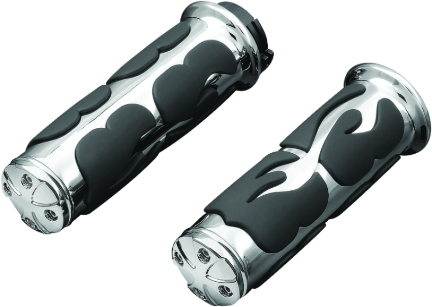 Kuryakyn 6260 ISO  Flame Grips  Dual Cable Chrome