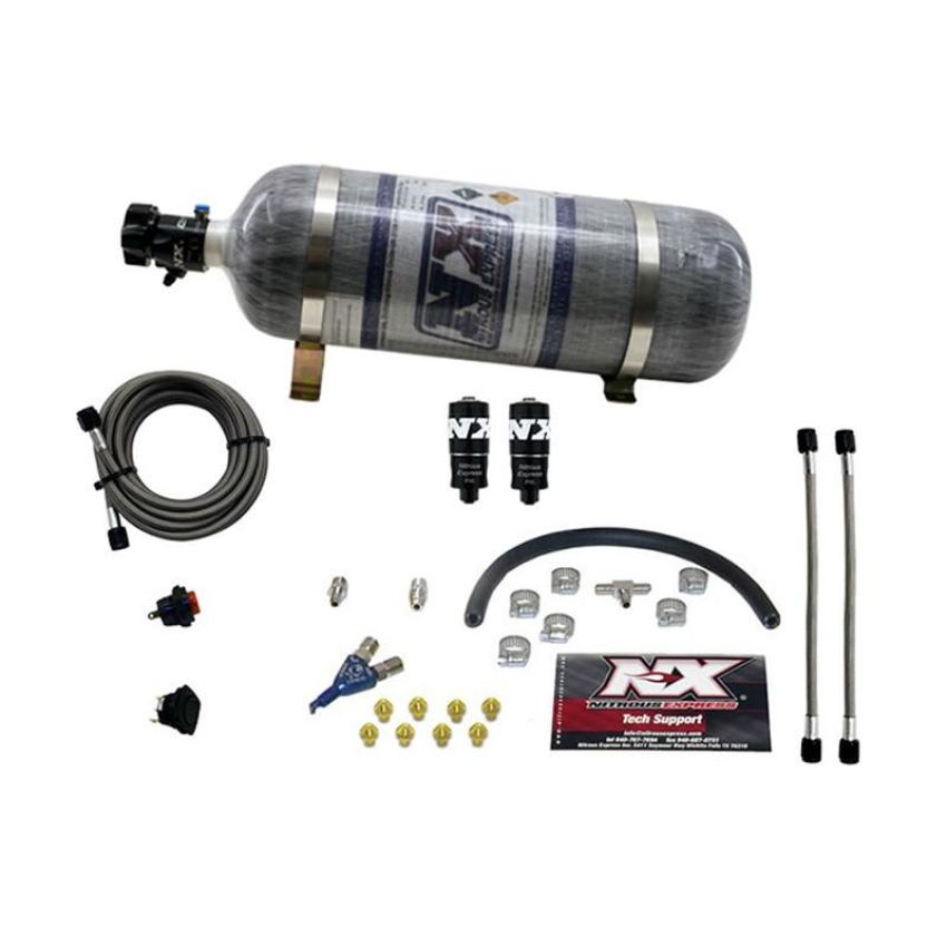 Nitrous Express 20001-12 HITMAN EFI SINGLE NOZZLE PIRANHA SYSTEM (35-50-75HP ) WITH COMPOSITE BOTTLE