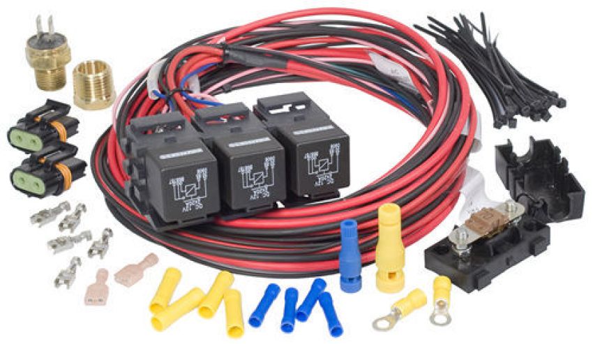 PAINLESS WIRING PWI30117 Dual Activation/Dual Fan Relay Kit on 185 off 175