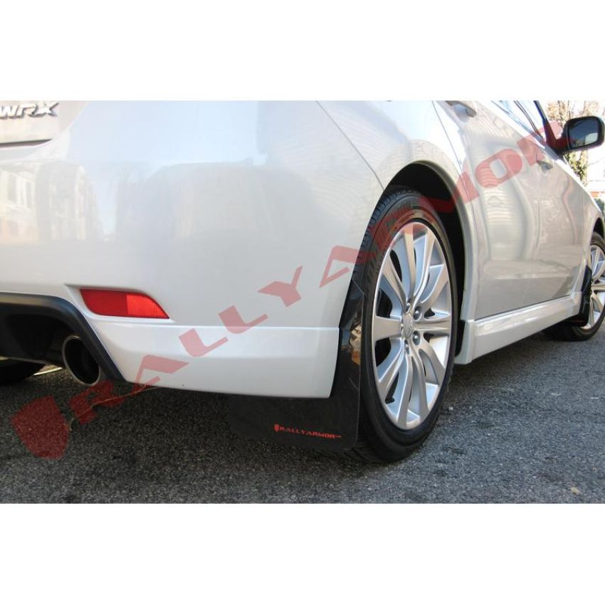 Rally Armor MF6-UR-BLK/RD Black Mud Flap/Red Logo