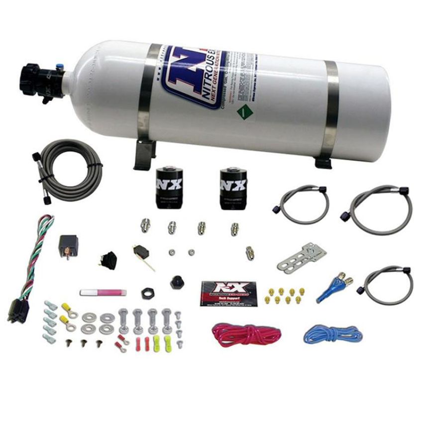 Nitrous Express 20113-15 FORD EFI RACE (100-150-200-250HP) SINGLE NOZZLE WITH 15LB BOTTLE