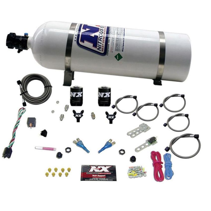 Nitrous Express 20115-15 FORD EFI DUAL NOZZLE (100-300HP) WITH 15LB BOTTLE