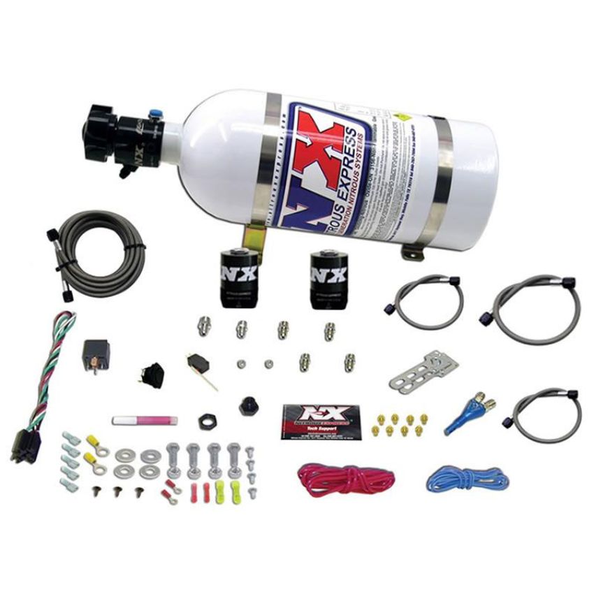 Nitrous Express 20118-10 GM EFI RACE (100-150-200-250HP) SINGLE NOZZLE WITH 10LB BOTTLE