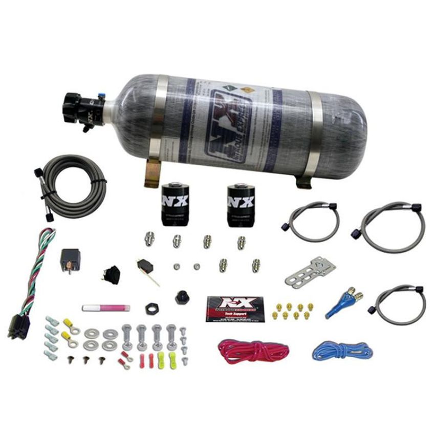 Nitrous Express 20118-12 GM EFI RACE (100-150-200-250HP) SINGLE NOZZLE WITH COMPOSITE BOTTLE