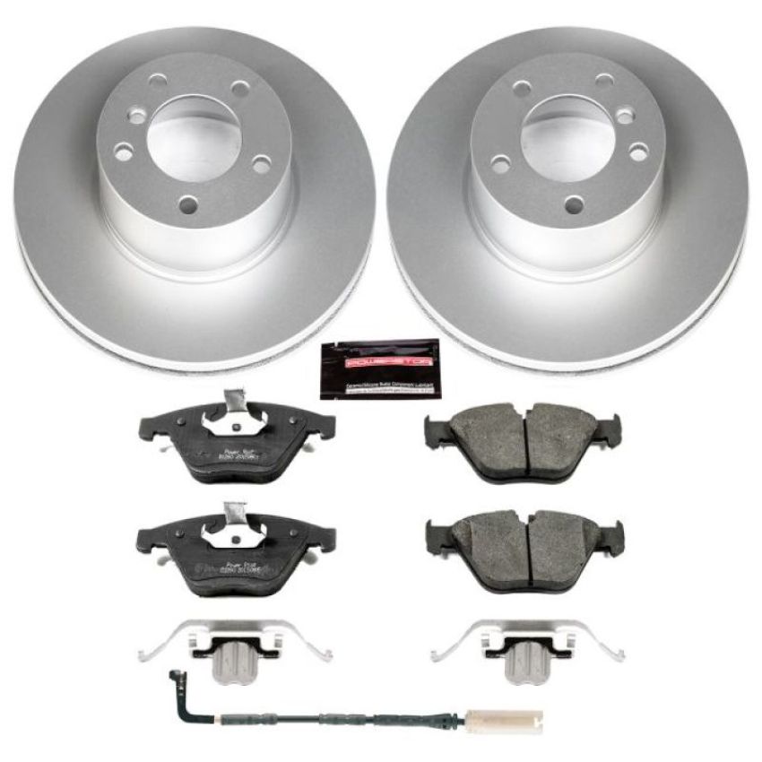 PowerStop CRK4678 Genuine Geomet Coated Rotor and Carbon-Fiber Ceramic Brake Pad Kit