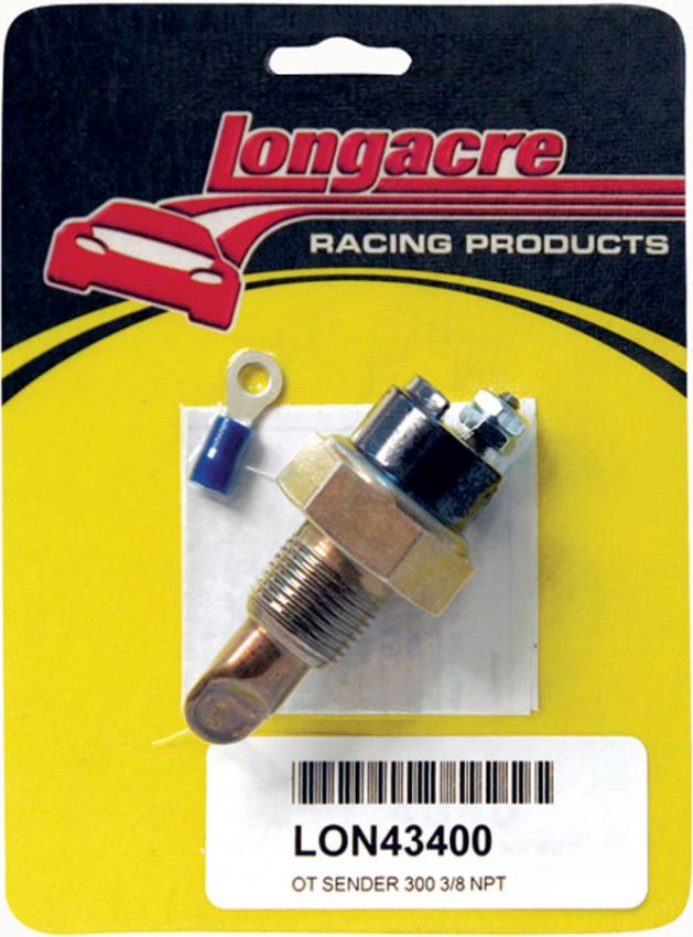 LONGACRE LON52-43400 Oil Temp Sender 3/8in. NPT 300 Deg