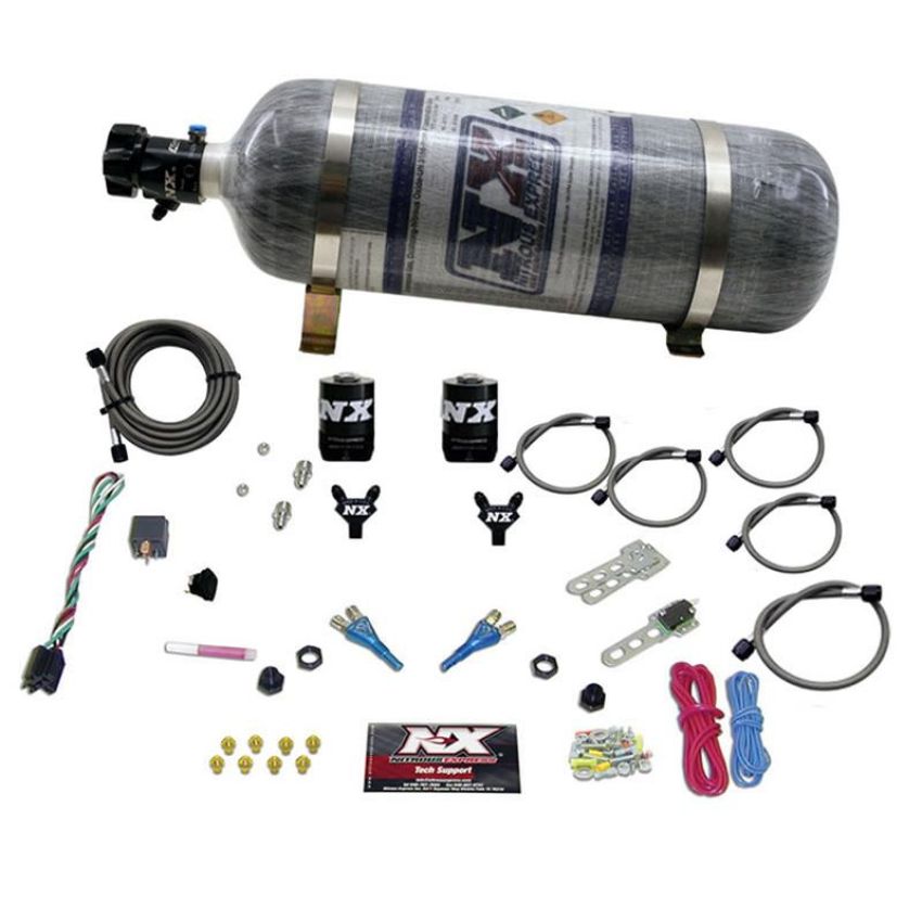 Nitrous Express 20213-12 DODGE 92- 95 TBI (50-75-100-125HP) DUAL NOZZLE WITH COMPOSITE BOTTLE