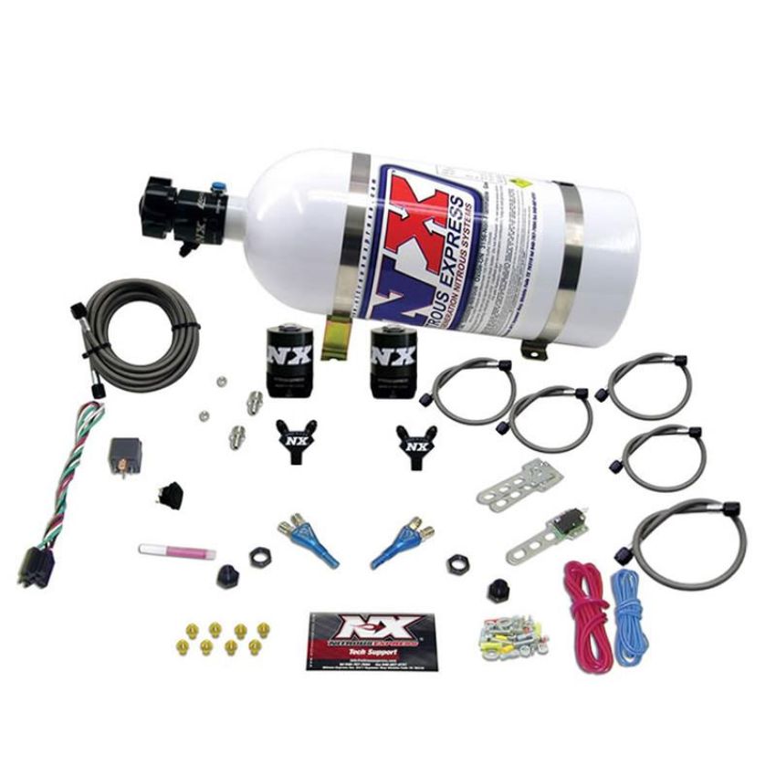 Nitrous Express 20215-10 GM EFI DUAL NOZZLE (100-300HP) WITH 10LB BOTTLE