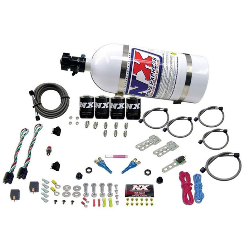 Nitrous Express 20224-10 GM EFI DUAL STAGE (50-150HP X 2) WITH 10LB BOTTLE