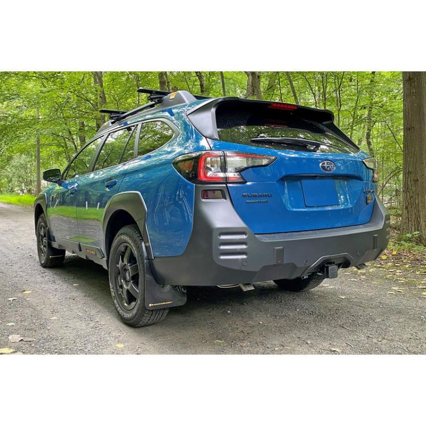 Rally Armor MF76-UR-BLK/BL Black Mud Flap/Blue Logo