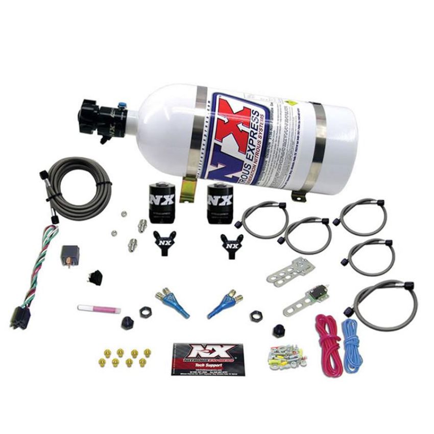 Nitrous Express 20315-10 DODGE EFI FULL RACE (100-150-200-300HP) DUAL NOZZLE WITH 10LB BOTTLE