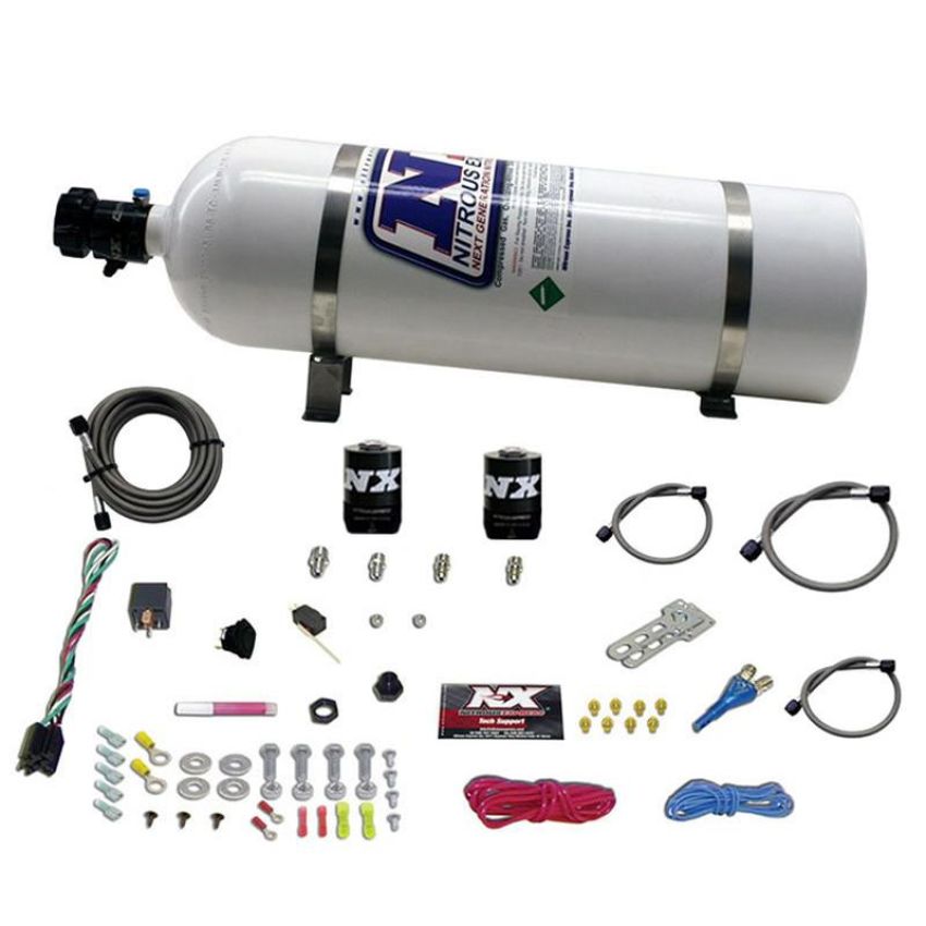 Nitrous Express 20316-15 DODGE EFI RACE (100-150-200-250HP) SINGLE NOZZLE WITH 15LB BOTTLE